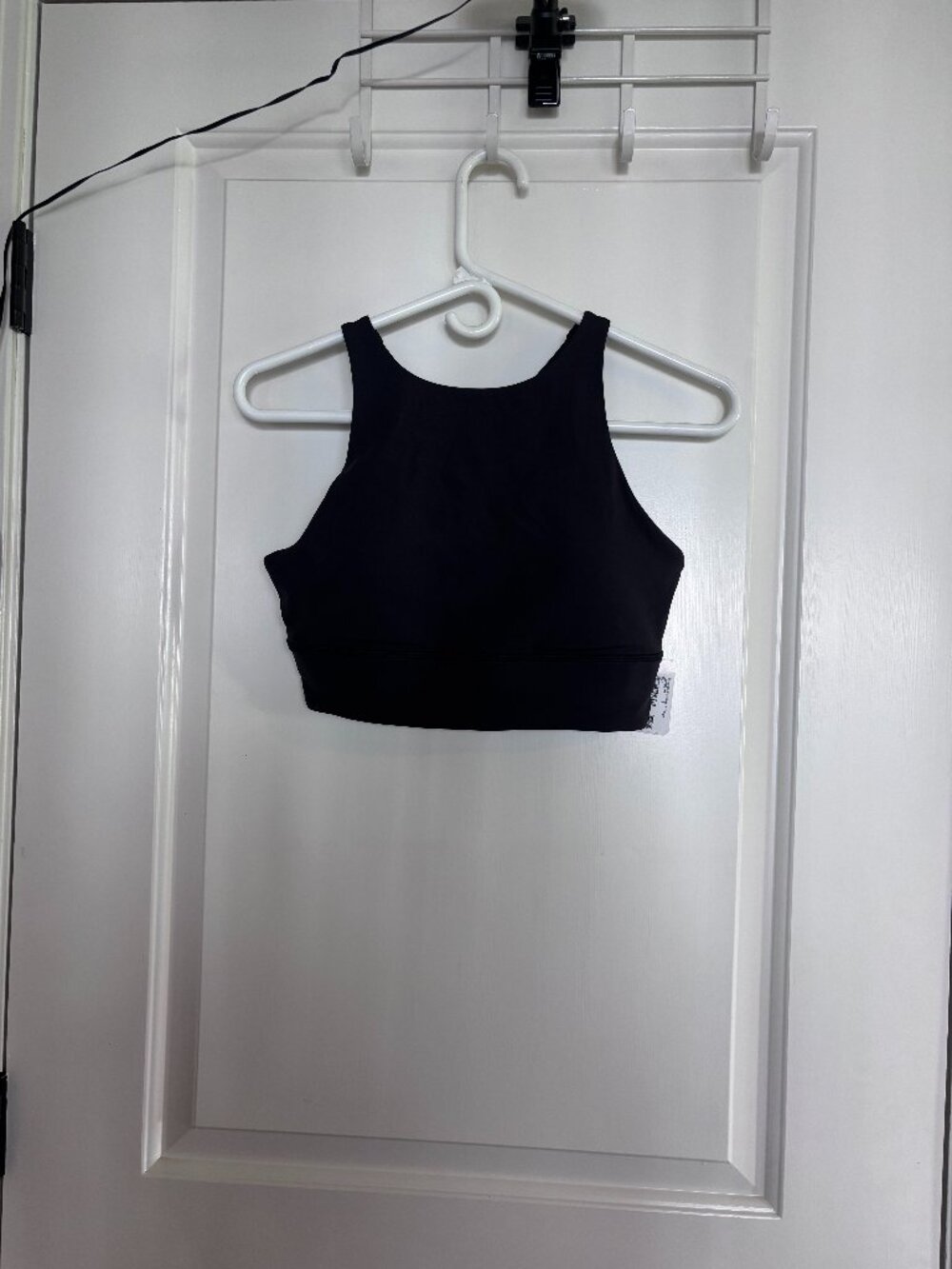 NWT Lululemon Women’s Size 8 Black Energy Sports Bra High Neck Long Line Tough